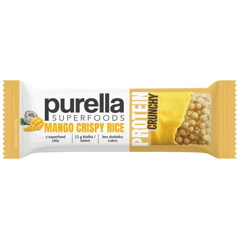 Baton proteinowy PURELLA, mango crispy rice, 45g