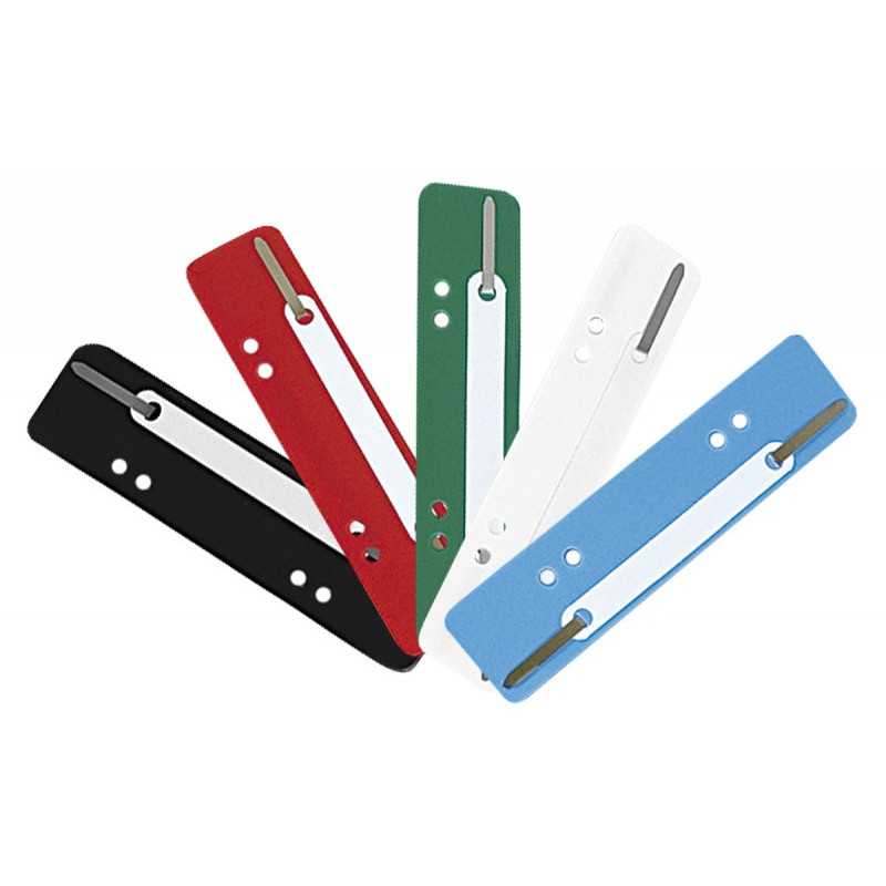 Wąsy skoroszytowe DONAU, PP, z metalową blaszką, 25szt., mix kolorów