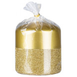 Świeca słupek DONAU HOME Onyx, 80x90mm, złoty