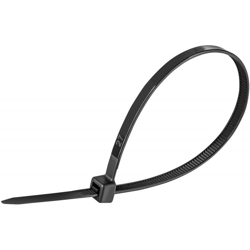 Opaski zaciskowe/trytytki DONAU TECH, 200x4,8mm, 100szt., temp. -40/80, czarne