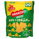 Krakersy mini LAJKONIK, ser i cebula, 100g