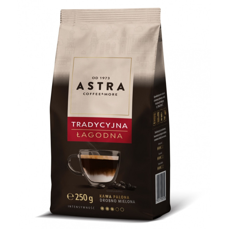 Kawa ASTRA Tradycyjna Łagodna, mielona, 250g