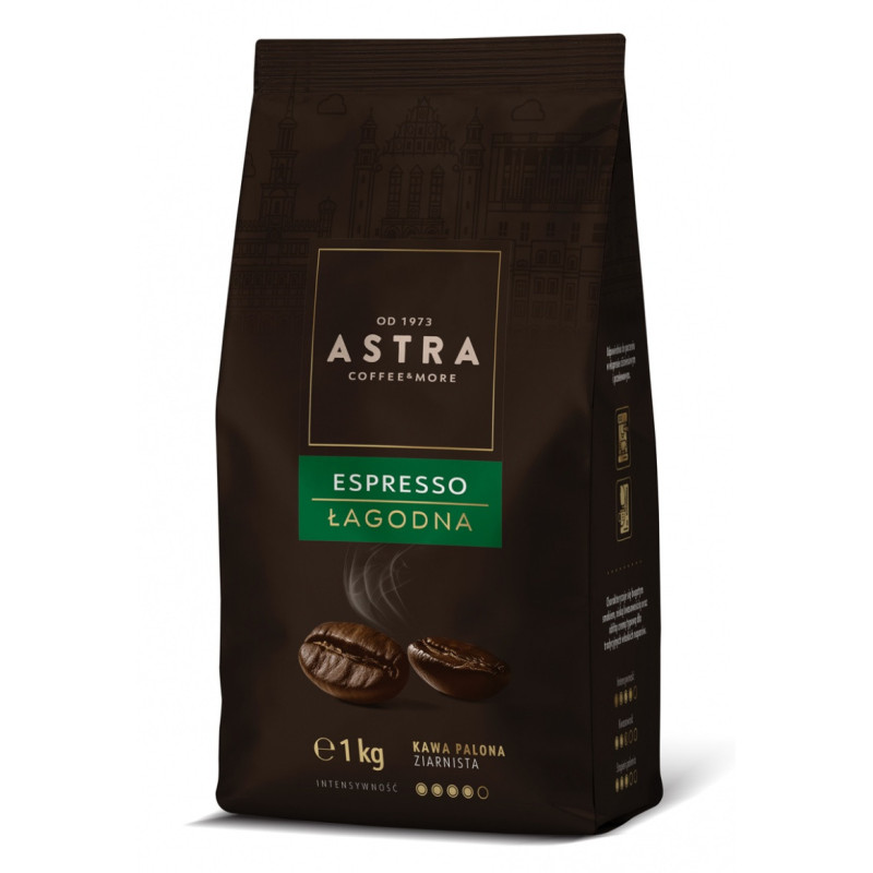 Kawa ASTRA Espresso Łagodna, ziarnista, 1kg