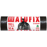 Worki na śmieci ALUFIX, LDPE, 110l, 10 szt., czarne