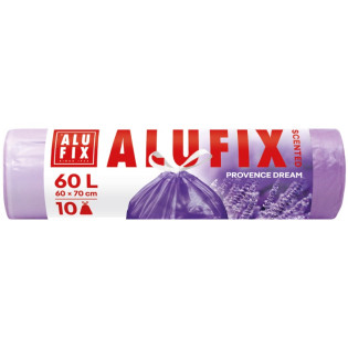 Worki na śmieci ALUFIX, lawendowe, HDPE, 60l, 10 szt., fioletowe