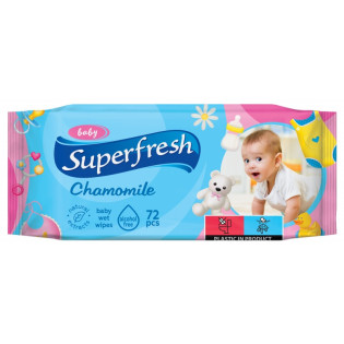 Chusteczki nawilżane dla dzieci SUPERFRESH, 72 szt.