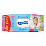 Chusteczki nawilżane dla dzieci SUPERFRESH, z klapką, 120 szt.