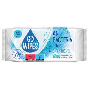 Chusteczki nawilżane GOWIPES, antybakteryjne, d-pantenol, 60 szt.