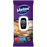 Chusteczki nawilżane VORTEX, do kuchni, z klapką, 48 szt.