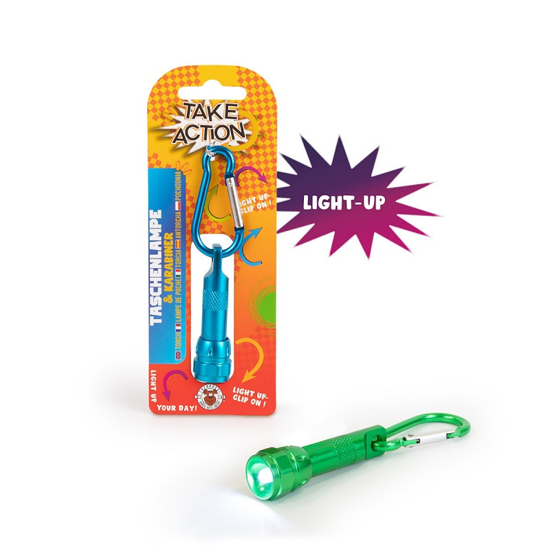 Latarka z karabińczykiem TRENDHAUS Take Action, mi