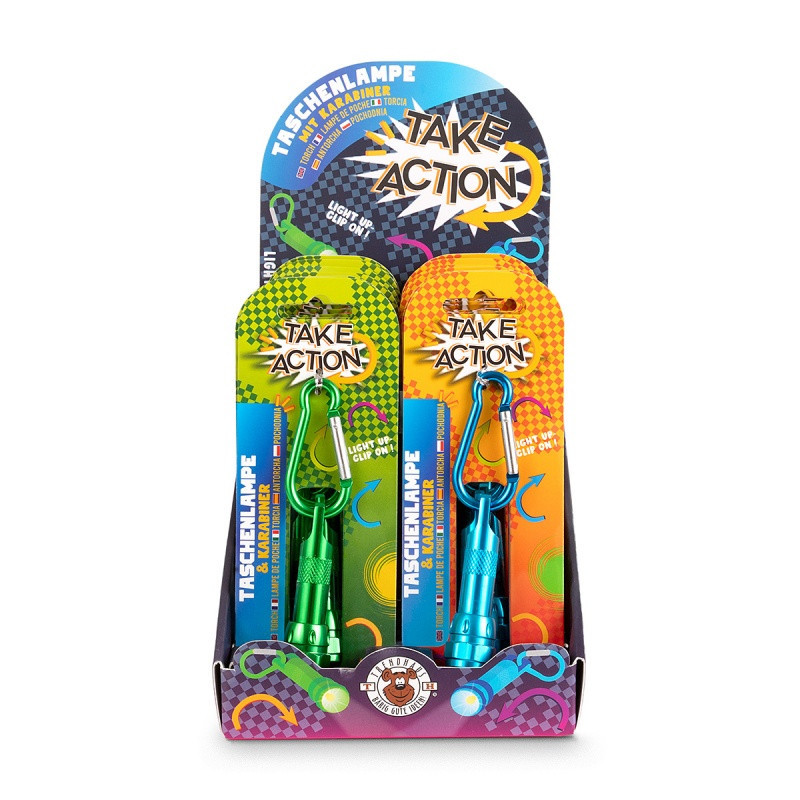 Latarka z karabińczykiem TRENDHAUS Take Action, mi