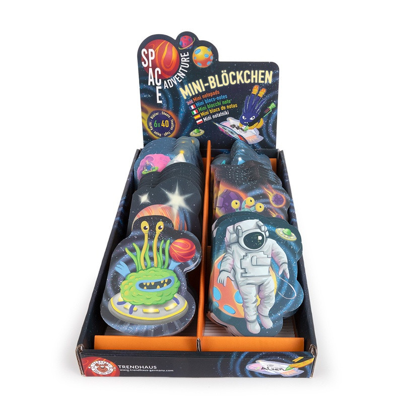 Mini bloczek TRENDHAUS Space Adventure, 40 arkuszy