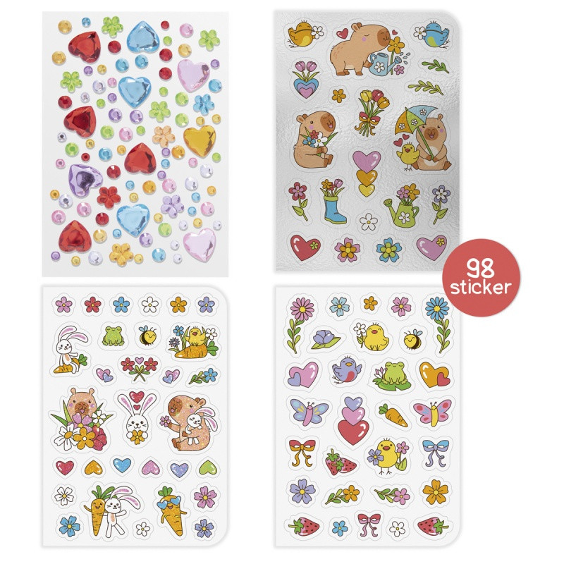 Kolorowanka z naklejkami i diamentami TRENDHAUS CH