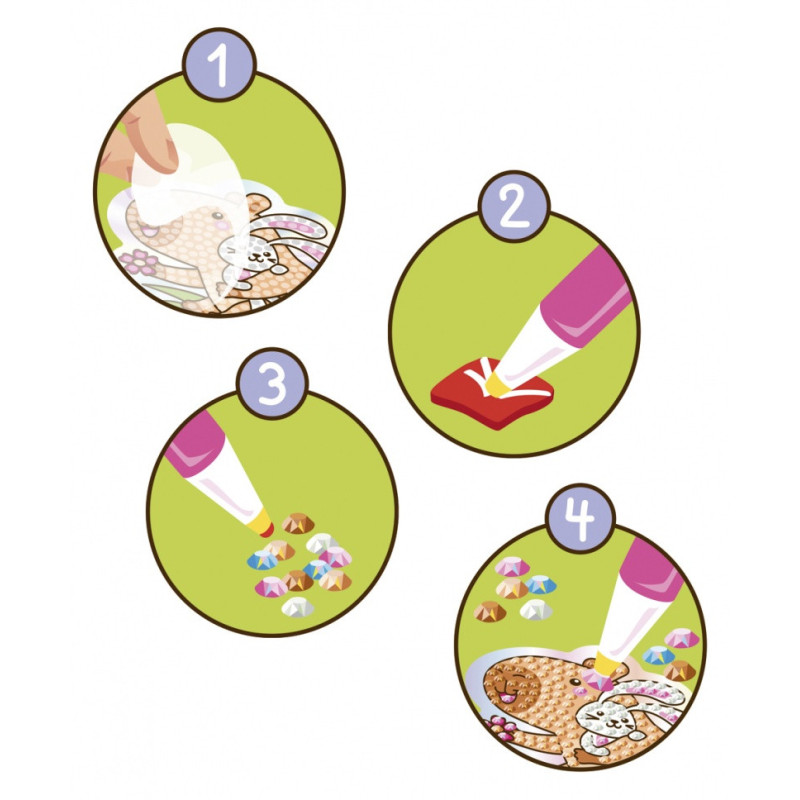 Zestaw naklejek do ozdabiania diamentami TRENDHAUS