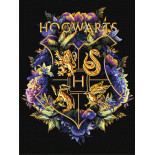 Malowanie po numerach IDEYKA, 30x40cm, metallic, Harry Potter - Herb Hogwartu, 1 szt.