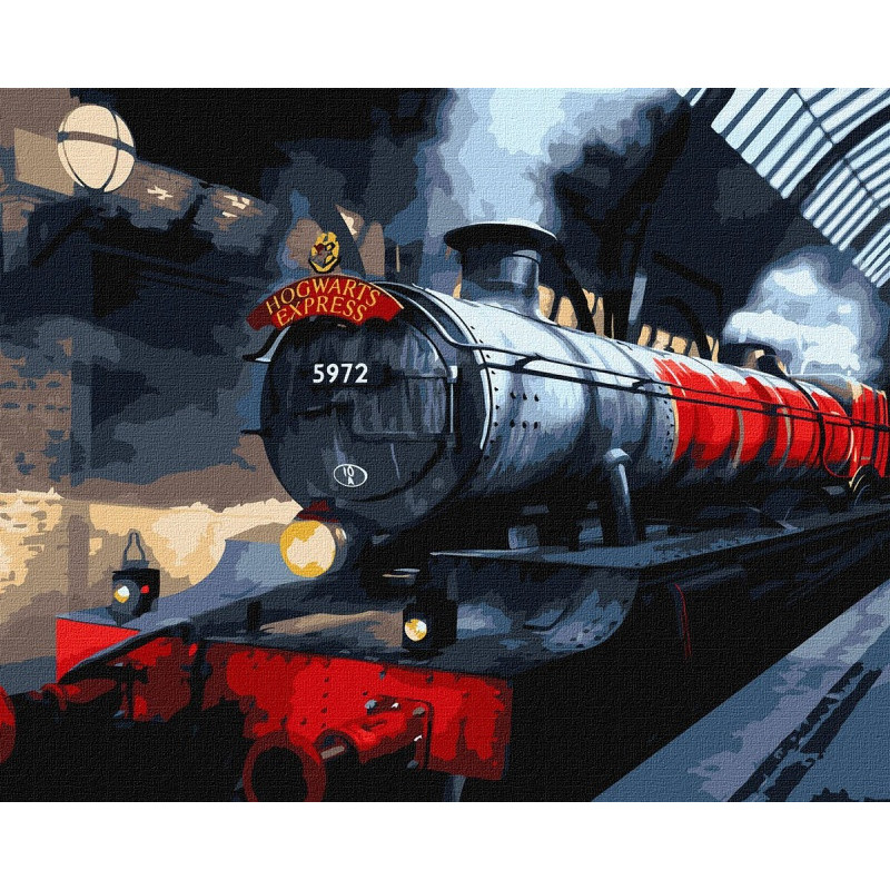 Malowanie po numerach IDEYKA, 40x50cm, metallic, Harry Potter: Expres do Hogwartu, 1 szt.