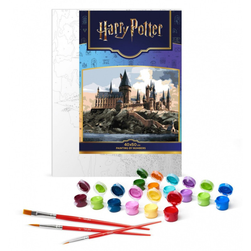 Malowanie po numerach IDEYKA, 40x50cm, Harry Potter: Hogwart za dnia, 1 szt.