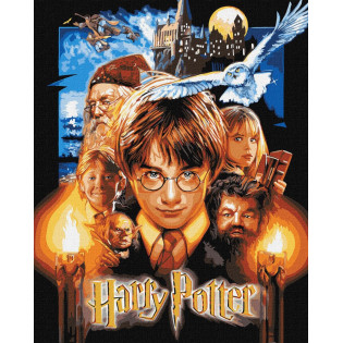 Malowanie po numerach IDEYKA, 40x50cm, metallic, Harry Potter: Plakat, 1 szt.
