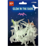 Naklejki świecące w ciemności APLI, dinozaury, 9 szt.