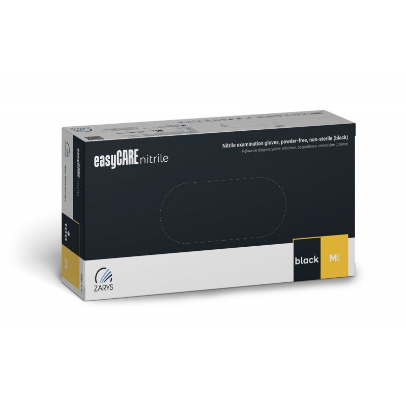 Rękawice nitrylowe, EASYCARE, 100 szt., rozmiar L, czarne