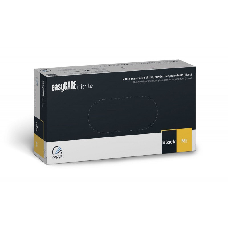 Rękawice nitrylowe, EASYCARE, 100 szt., rozmiar XL, czarne