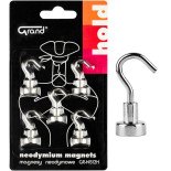 Magnesy neodymowe z haczykiem 12 mm GRAND 5szt