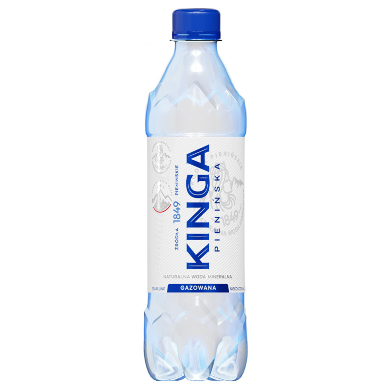 S WODA KINGA PIENIŃSKA gazowana, 0,5L KAUCJA