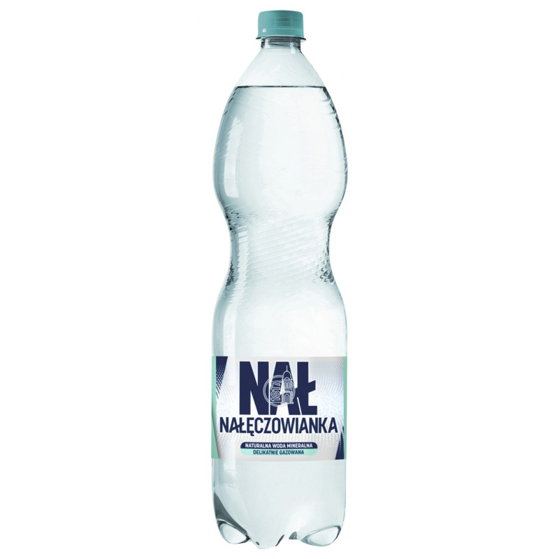 Woda mineralna NAŁĘCZOWIANKA, delikatny gaz, 1,5l,