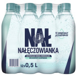 Woda mineralna NAŁĘCZOWIANKA, delikatny gaz, 0,5l,
