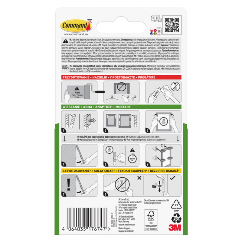 Rzepy COMMAND? (17203WHI-12-PTGR-VP), do wieszania