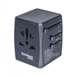 Adapter podróżny DONAU TRAVEL 904, czarny