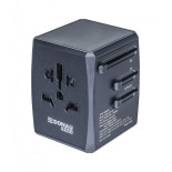 Adapter podróżny DONAU TRAVEL 904, czarny