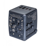 Adapter podróżny DONAU TRAVEL 904, czarny