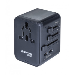 Adapter podróżny DONAU TRAVEL 521, czarny