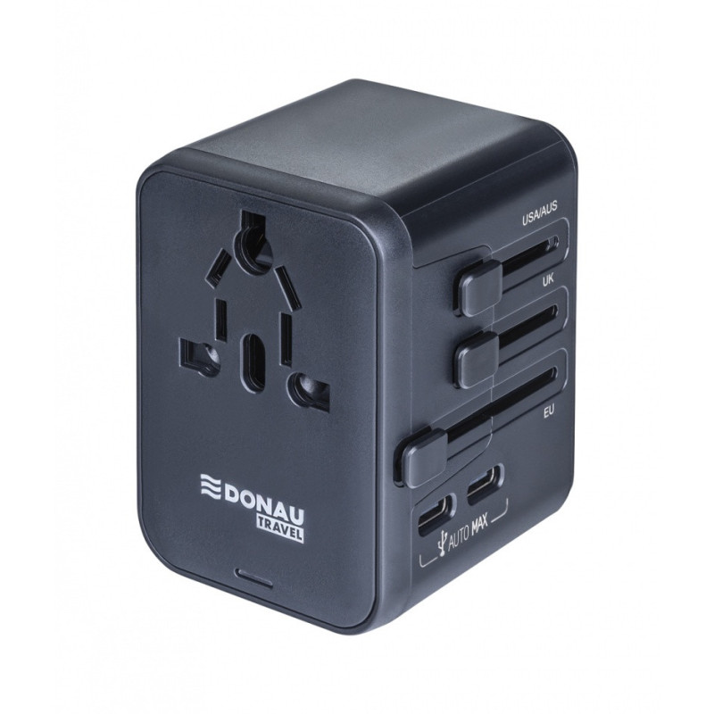 Adapter podróżny DONAU TRAVEL 521, czarny