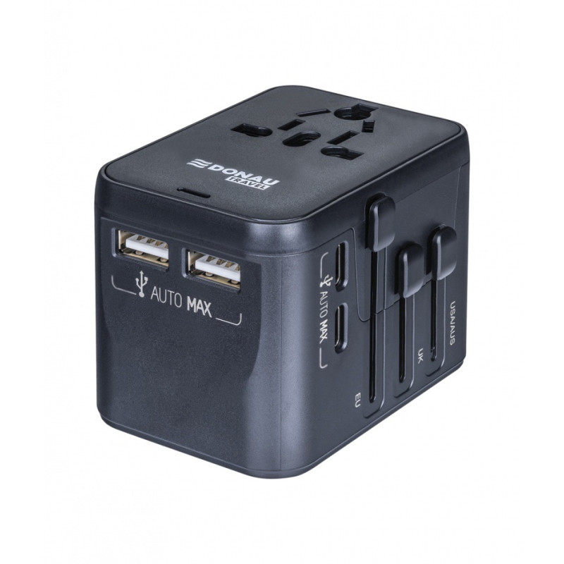 Adapter podróżny DONAU TRAVEL 521, czarny