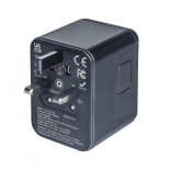 Adapter podróżny DONAU TRAVEL 521, czarny