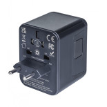 Adapter podróżny DONAU TRAVEL 521, czarny