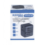 Adapter podróżny DONAU TRAVEL 521, czarny