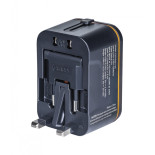 Adapter podróżny DONAU TRAVEL 205, czarny