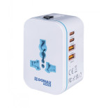 Adapter podróżny DONAU TRAVEL 205, biały
