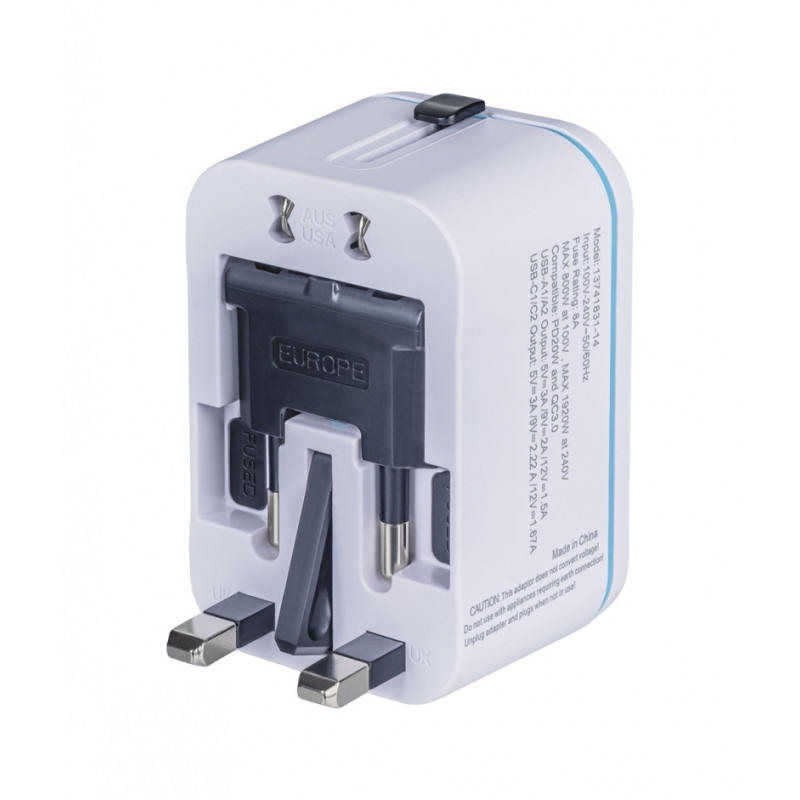 Adapter podróżny DONAU TRAVEL 205, biały