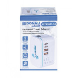 Adapter podróżny DONAU TRAVEL 205, biały