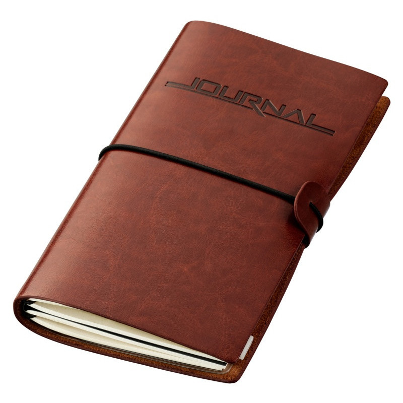 Notatnik TROIKA Travel Journal, brązowy