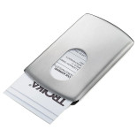 Etui na wizytówki TROIKA Slide, stalowe