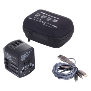 Adapter podróżny TROIKA World Travel, czarny