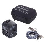 Adapter podróżny TROIKA World Travel, czarny