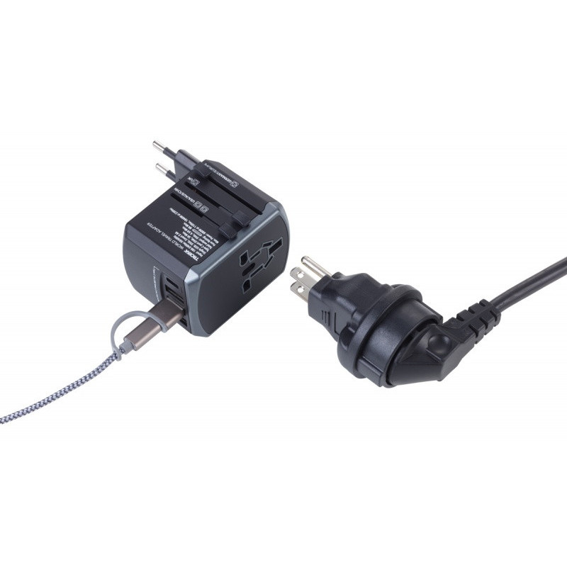 Adapter podróżny TROIKA World Travel, czarny