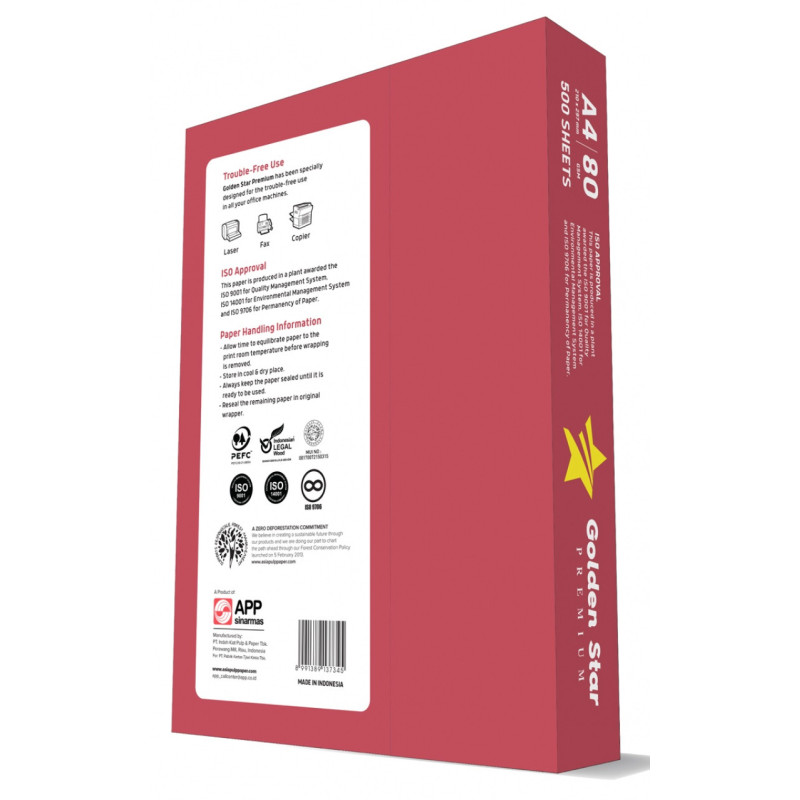Papier ksero GOLDEN STAR Premium, A4, 80gsm, 500 arkuszy, klasa C