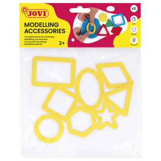 Foremki do ciastoliny JOVI, 8 szt., żółte